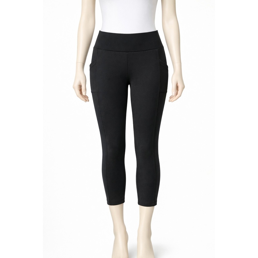LOFT Lou &‎ Grey Black Ponte Leggings Size M Stretch Side Pockets